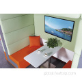 China Commercial Double Seaters Private Meeting Soundproof Sofa Factory